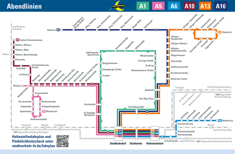 Liniennetz – Stadtverkehr Friedrichshafen